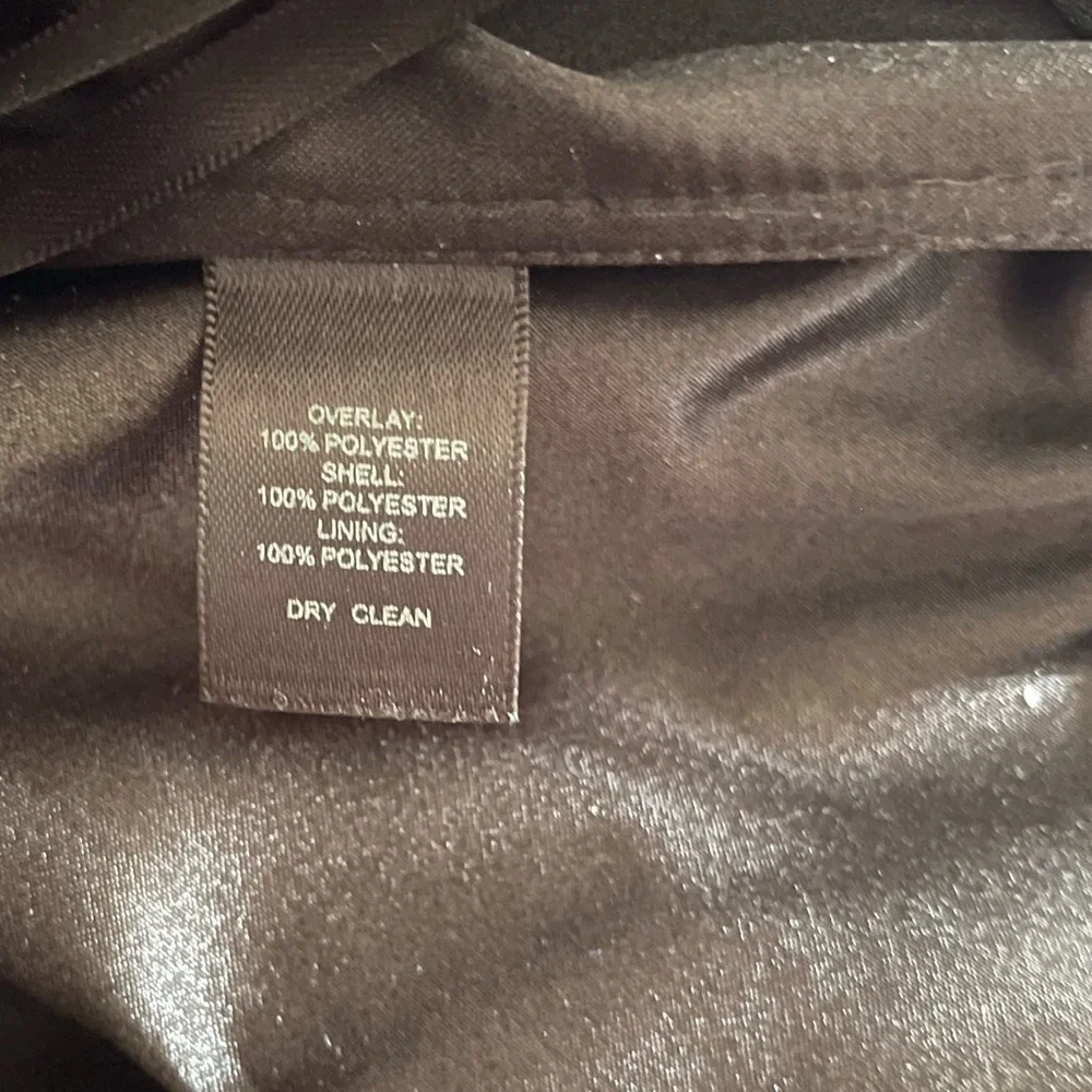 White House Black Market Strapless Black Ruffled Evening Dress Size 4 - Picture 8 of 8